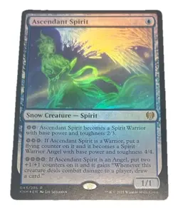 MtG Ascendant Spirit - Snow Creature Spirit KHM # 43 (Rare) - Kaldheim Foil - Image 1