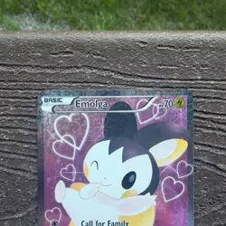 Emolga Full Art RC23/RC25 Legendary Treasures Radiant Collection Pokemon Holo - Image 2