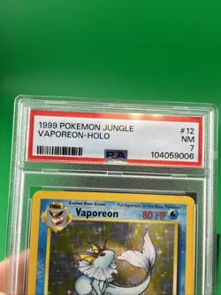 1999 POKEMON JUNGLE #12 VAPOREON-HOLO PSA 7 - Image 3