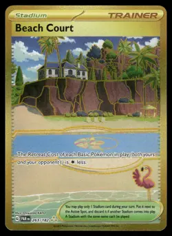 Beach Court 263/182 Hyper Rare Paradox Rift Pokemon Holo Near Mint - Image 1