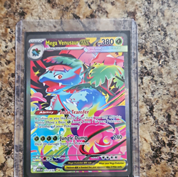 Pokemon TCG Mega Venusaur EX 177/132 ME01 Mega Evolution Full Art Holo 380HP - Image 1