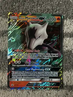 Pokemon TCG Alolan Marowak GX - SM187 Holo Promo Sun & Moon Promo LP - Image 1