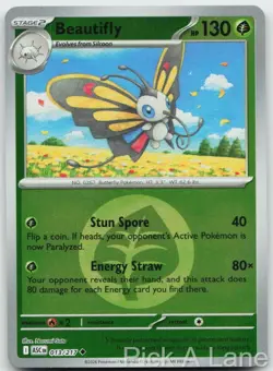 Beautifly (Energy Pattern) 013/217 Ascended Heroes Pokemon Reverse Holo NM - Image 1