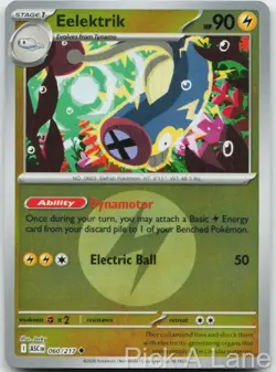 Eelektrik (Energy Symbol) 060/217 Ascended Heroes Pokemon Reverse Holo NM - Image 1