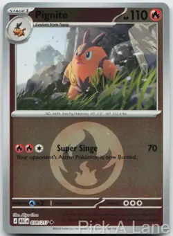 Pignite (Energy Symbol Pattern) 030/217 Ascended Heroes Pokemon Reverse Holo NM - Image 1