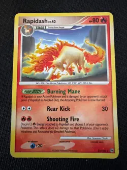 Rapidash 22/100 Rare Stormfront Pokemon Heavily Played - Image 1