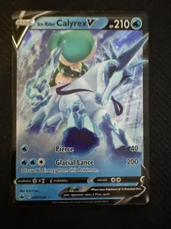 Ice Rider Calyrex V 045/198 Holo V Rare Chilling Reign Pokemon Near Mint A1 - Image 1