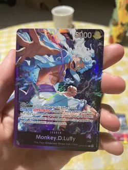 One Piece CCG Monkey.D.Luffy OP09-061 Leader ST26 English Foil Card - Image 1