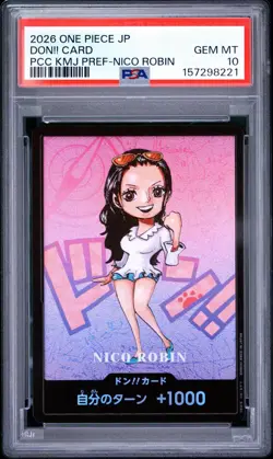 2026 ONE PIECE JAPANESE KUMAMOTO PREFECTURE NICO ROBIN DON!! CARD PSA 10 - Image 1