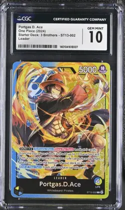 One Piece Card Game The Three Brothers ST13-002 Portgas.D.Ace English - CGC 10 - Image 1