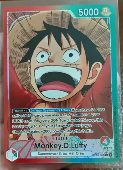 Bandai Monkey D. Luffy Leader Alt Art Foil OP13-001 Carrying On His Will - Image 2