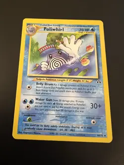 Poliwhirl 44/75 Neo Discovery Unlimited 2001 Pokemon Card Uncommon NM - Image 1
