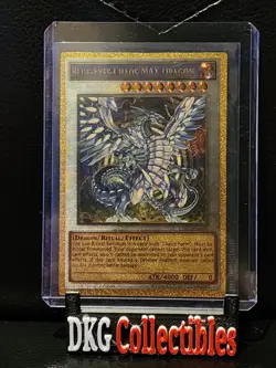 Custom Gold Blue Eyes Choas Max Dragon Card - Image 1