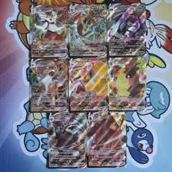 Pokemon TCG | Sword & Shield VMAX X8 Card Bundle Full Art Holo Rare - Image 1