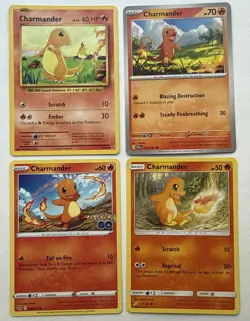Charmander 4 Card Lot ~ Pokemon TCG - perfect for Charmander collectors - Image 1