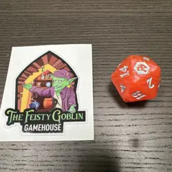 Adventures Forgotten Realm Magic Gathering MTG d20 Sided Dice Oversized Orange - Image 1