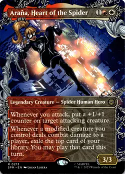 MTG Arana, Heart of the Spider (Borderless) NON-FOIL NM 213 Marvel's Spider-Man - Image 1