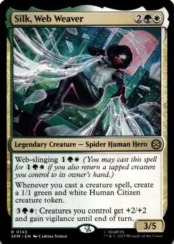 MTG Silk, Web Weaver NON FOIL NM R 145 Marvel's Spider-Man - Image 1