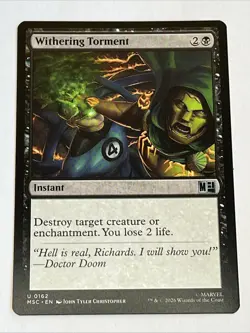Withering Torment 162 Commander: Marvel Super Heroes Magic: The Gathering NM - Image 1