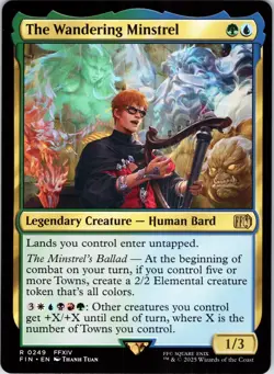 The Wandering Minstrel 249 Rare FINAL FANTASY Magic: The Gathering Foil NM - Image 1