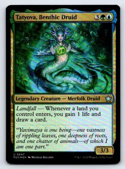 Tatyova, Benthic Druid 247 Uncommon Foundations Magic: The Gathering Foil - Image 1