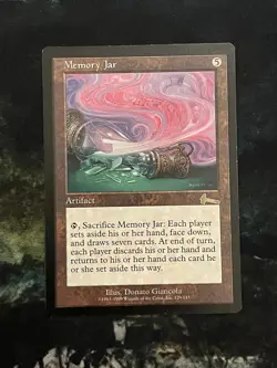 MTG: Memory Jar - Urza's Legacy - LP with scuff on back - Image 2