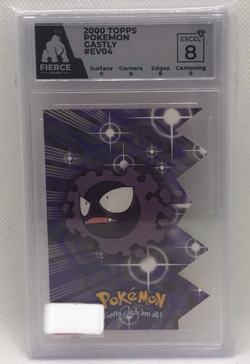 2000 topps pokemon gastly #EV04 Graded 8 Fierce Grading - Image 1