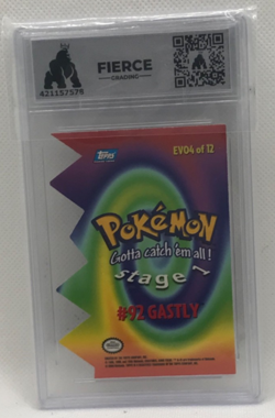 2000 topps pokemon gastly #EV04 Graded 8 Fierce Grading - Image 2