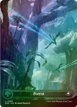 1 x Forest (266) - Full Art - Foil - Edge of Eternities - LP - MTG - Image 1