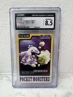 1997 Pokemon Vintage Bandai Carddass Part 4 #88 Grimer CGC 8.5 Mint - Image 1