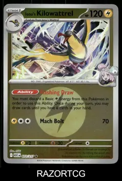 IONO'S KILOWATTREL ENERGY PATTERN 72/217 ASCENDED HEROES POKEMON REVERSE HOLO NM - Image 1