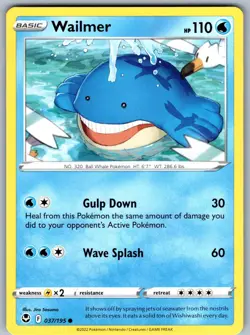 Wailmer 037/195 Silver Tempest Pokemon - Image 1
