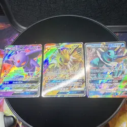 Pokemon TCG Hidden Fates Promo GX Lot 3x Espeon Jolteon Vaporeon SM172-174 Holo - Image 3