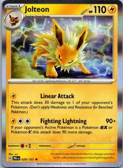 Jolteon 029/131 Holo Rare Prismatic Evolutions Pokemon Near Mint - Image 1