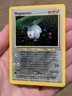 Pokemon Magnemite Holo Rare Neo Discovery 7/75 LP - Image 1