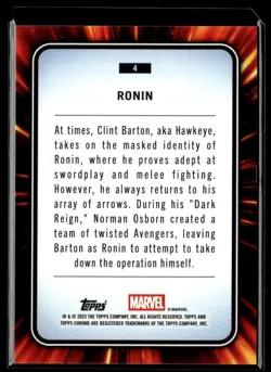 2025 Topps Chrome Marvel Sapphire Purple Ronin /15 #4 - Image 2
