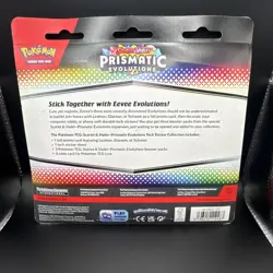 Pokemon TCG Prismatic Evolutions Tech Sticker Collection 3 Packs - Image 3
