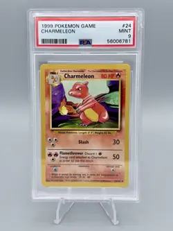 1999 Pokemon Base Set Charmeleon 24/102 PSA 9 Mint Non-Holo Rare WOTC NM-MT - Image 1