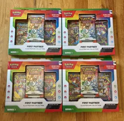 POKEMON TCG FIRST PARTNER SERIES ONE ILLUSTRATION COLLECTION SEALED BOX LOT OF 4 - Image 1