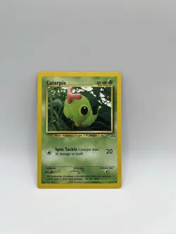 Caterpie 53/75 Common Neo Discovery Pokemon Yuka Morii Clay - Image 1