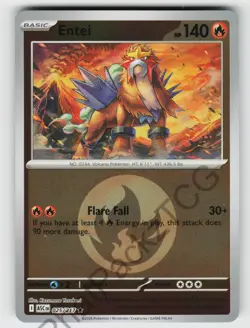 Entei (Energy Symbol Pattern) 025/217 Ascended Heroes Reverse Holo NM/M Pokemon - Image 1