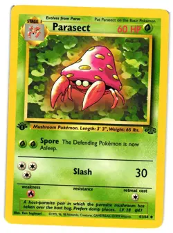 Pokemon TCG Parasect 41/64 Uncommon Jungle 1st Edition LP/MP - Image 1