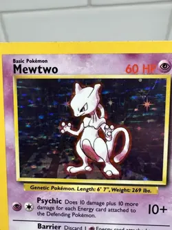 Pokemon TCG Mewtwo 1999 Base Set Holo Rare #10/102 WOTC - Image 4