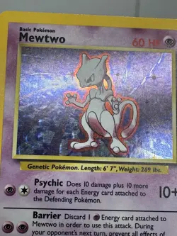 Pokemon TCG Mewtwo 1999 Base Set Holo Rare #10/102 WOTC - Image 5