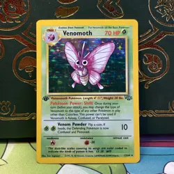 Pokemon TCG Venomoth Holo Rare 1st Edition Jungle 1999 #13/64 LP + NM - - Image 1