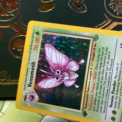 Pokemon TCG Venomoth Holo Rare 1st Edition Jungle 1999 #13/64 LP + NM - - Image 3