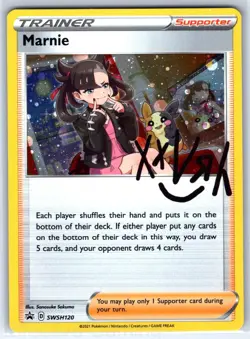 Marnie SWSH120 Holo Promo Sword & Shield Promo Pokemon NM Sakuma - Image 1