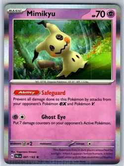 Mimikyu 097/193 Rare Paldea Evolved Pokemon Holo NM Himeno - Image 1