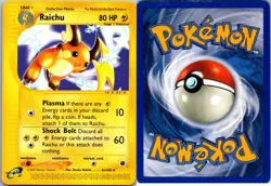 Raichu 61/165 Rare Expedition Base Set Pokemon Lightly Played - Image 1