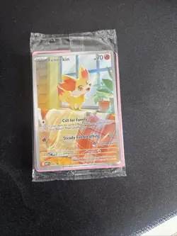 Pokemon TCG Fennekin Pokemon Centre Stamped Promo Card 080 Chaos Rising - Image 1